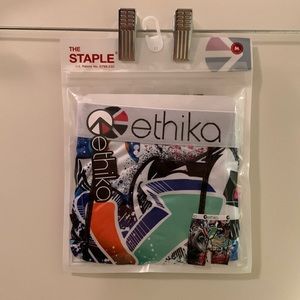 Ethika Staple Mens Boxer Brief - New With Tags - NWT - White and Multicolor - M